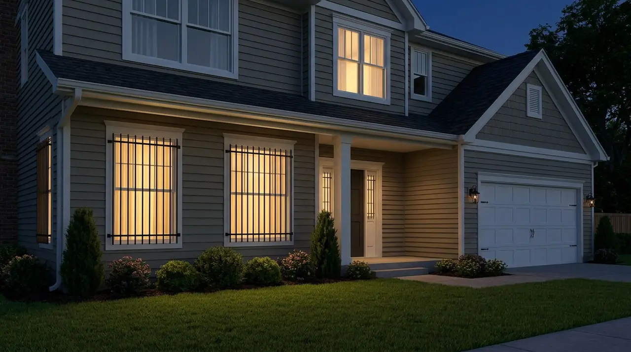 American home night security bars