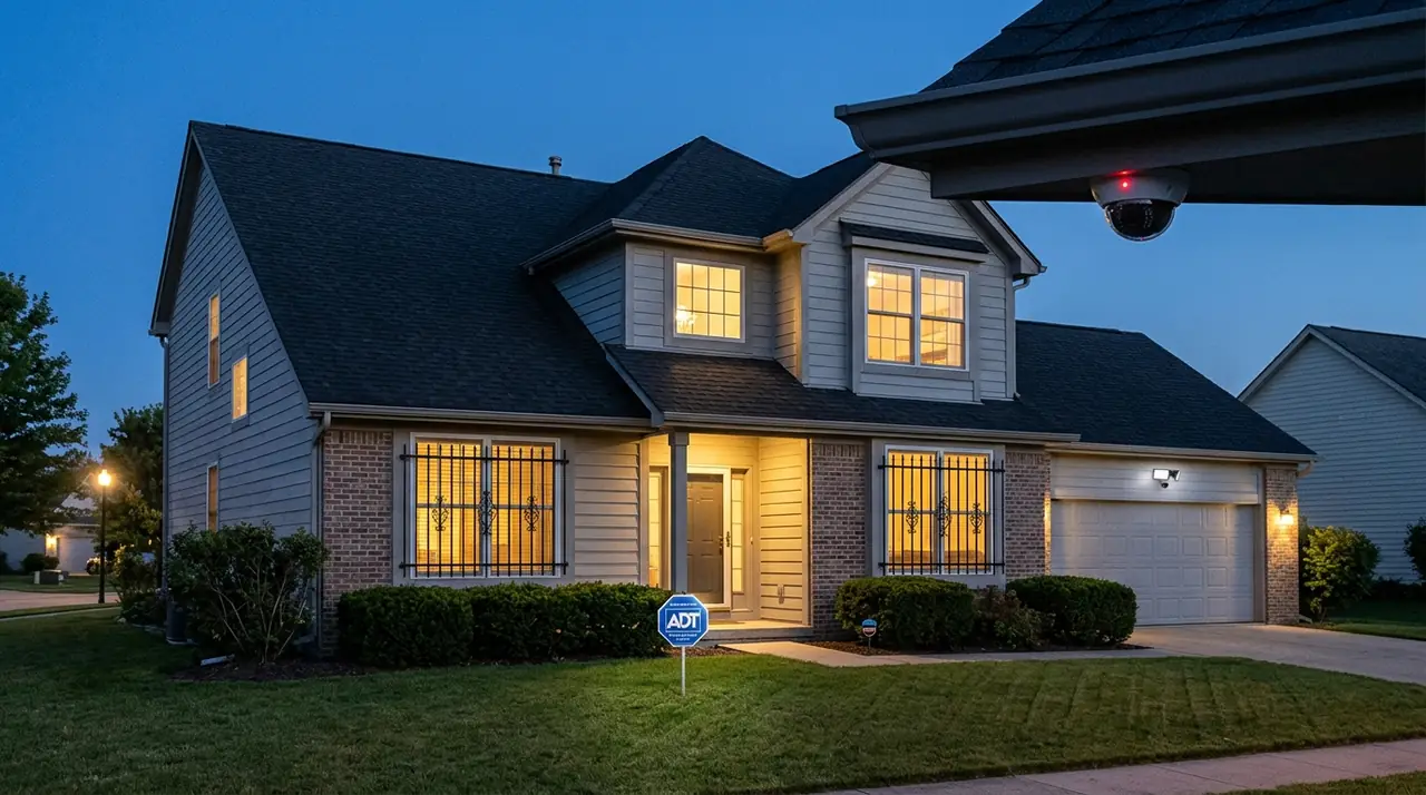 American home showing security l
