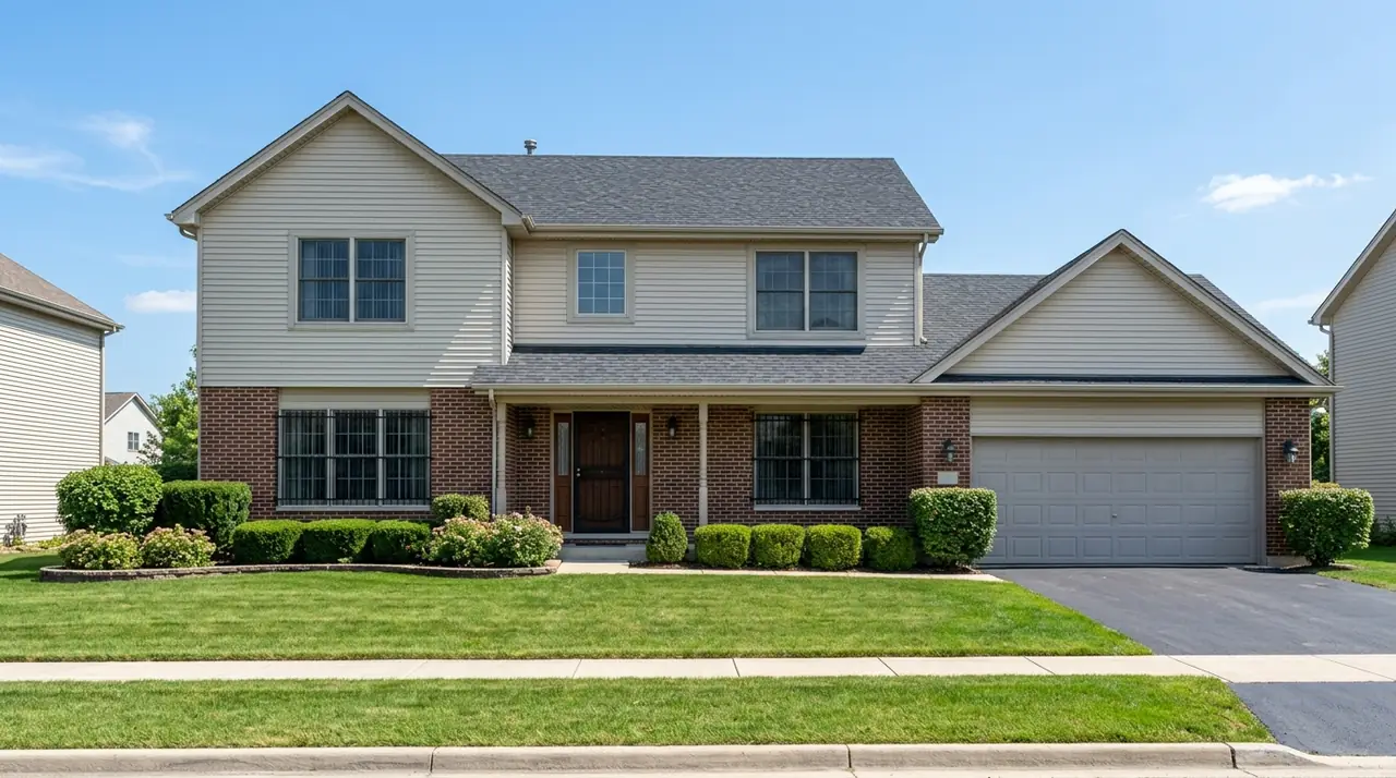 American home with security bars
