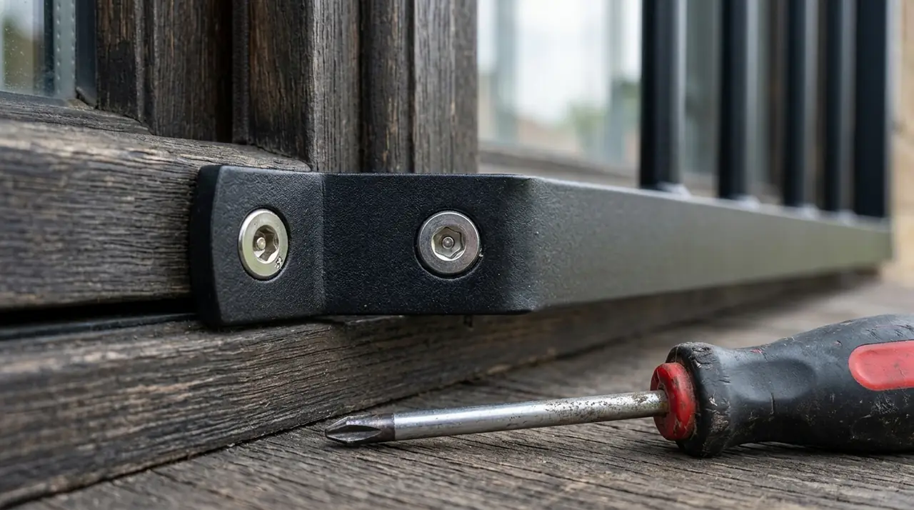 Anti tamper security screws on bars