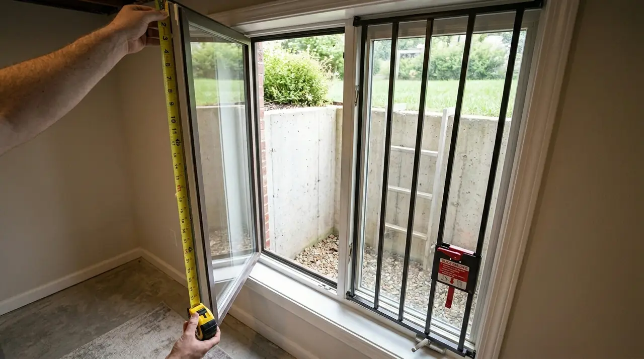 Basement egress window compliant
