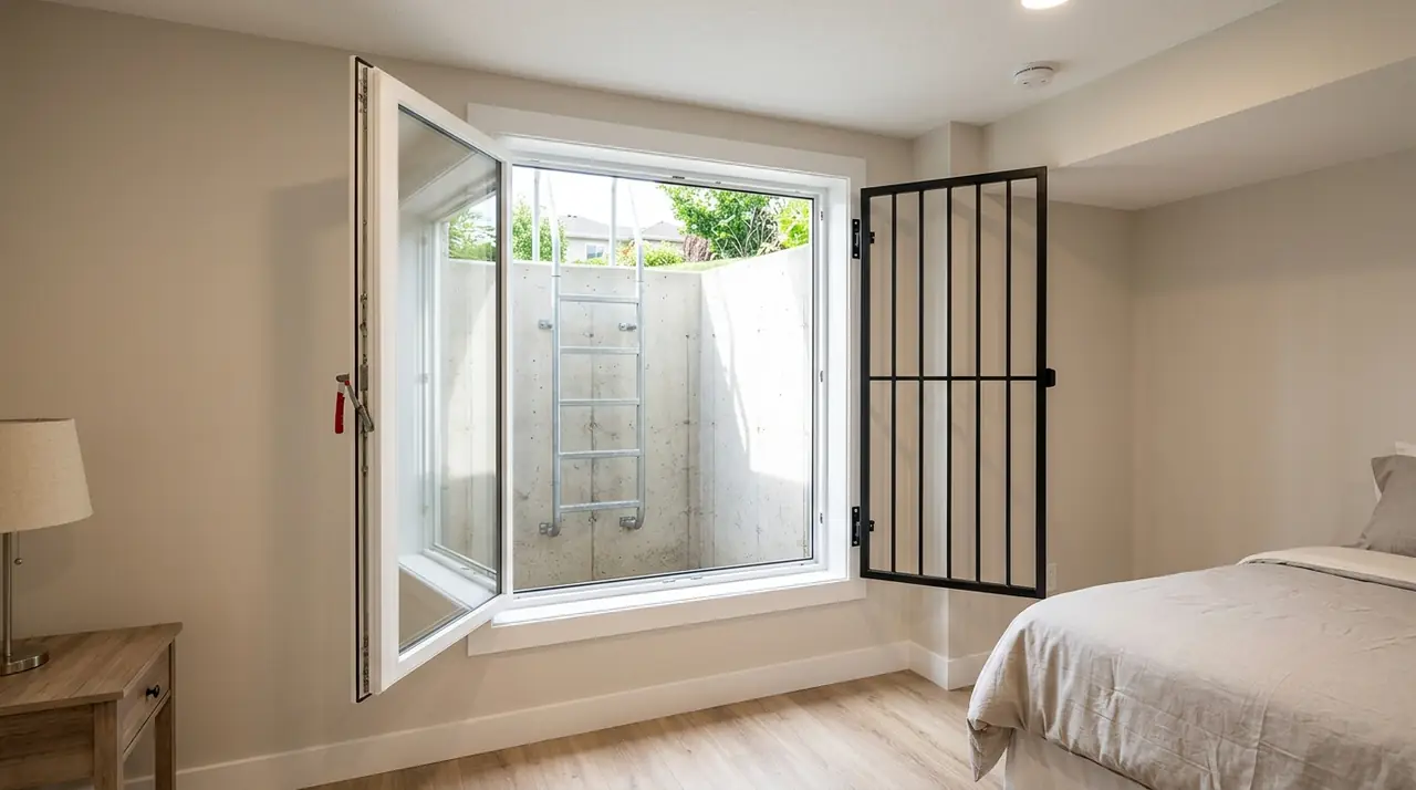 Basement egress window security