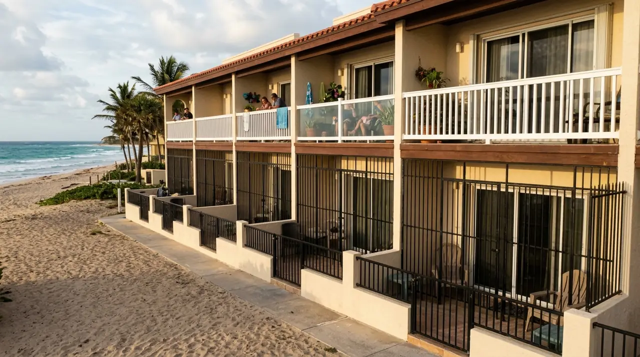 Beachfront condos with security