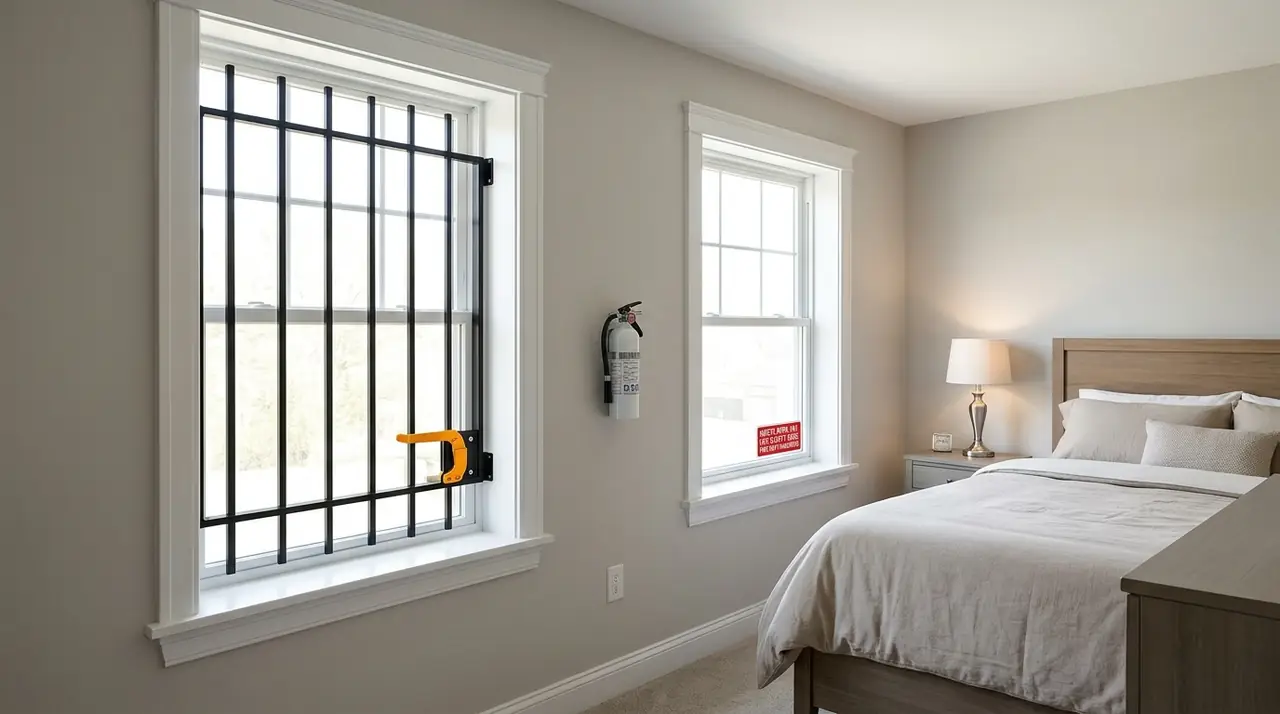 Bedroom security bars nfpa 101