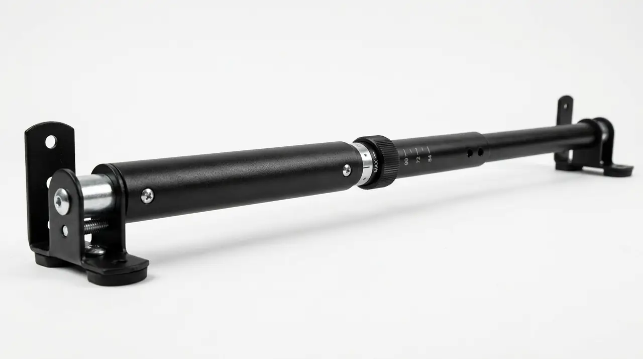 Black telescopic security bar