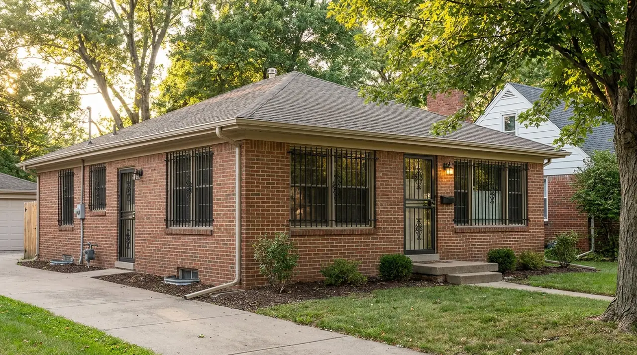 Burglar bars on windows and