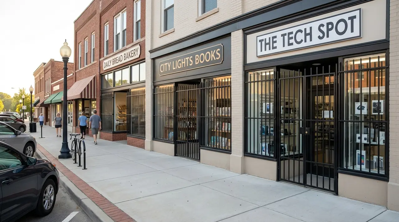 Businesses with security bars
