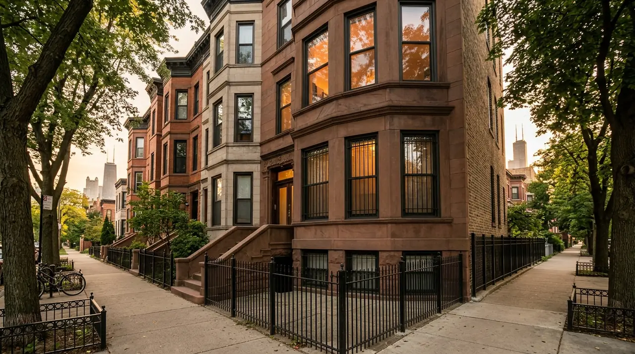 Chicago brownstone apartment bur