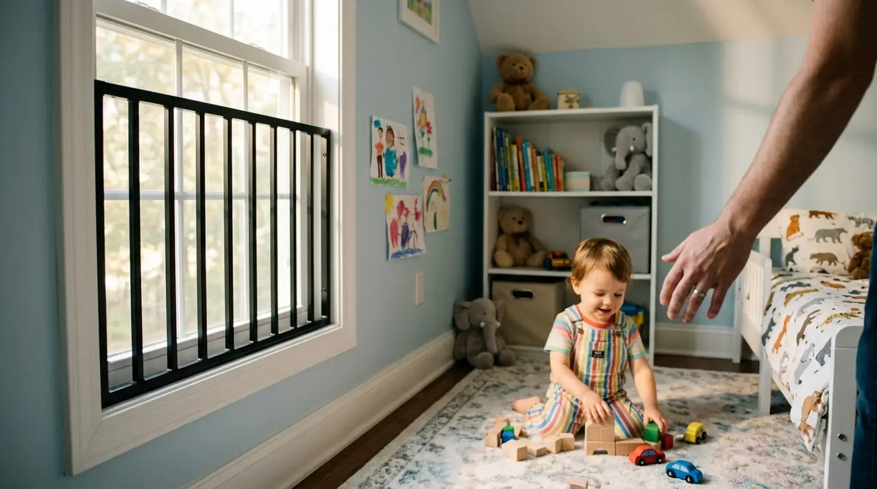 Child proof window protecting to
