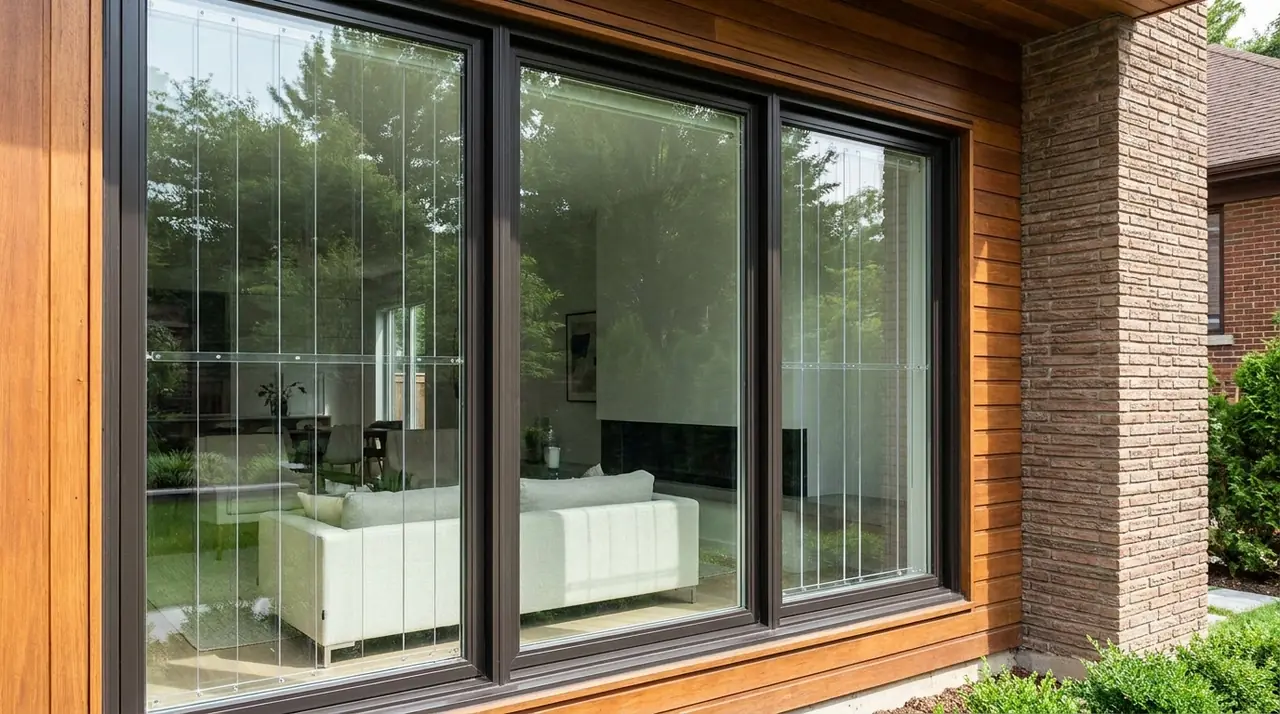 Clear security bars on window