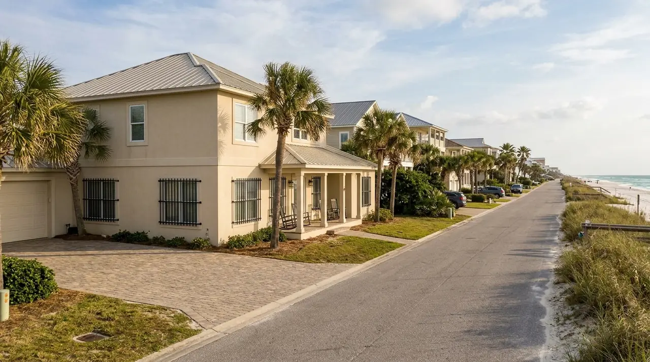 Coastal homes with security bars