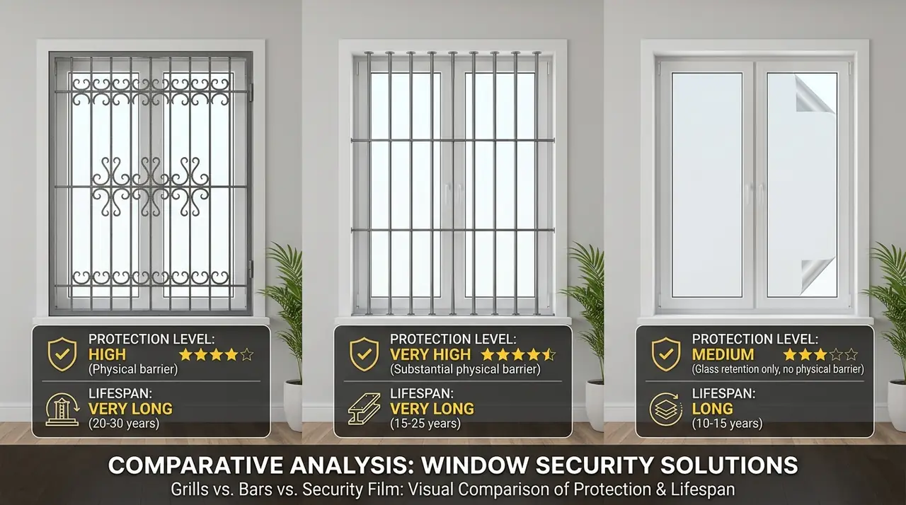Comparison of window security so