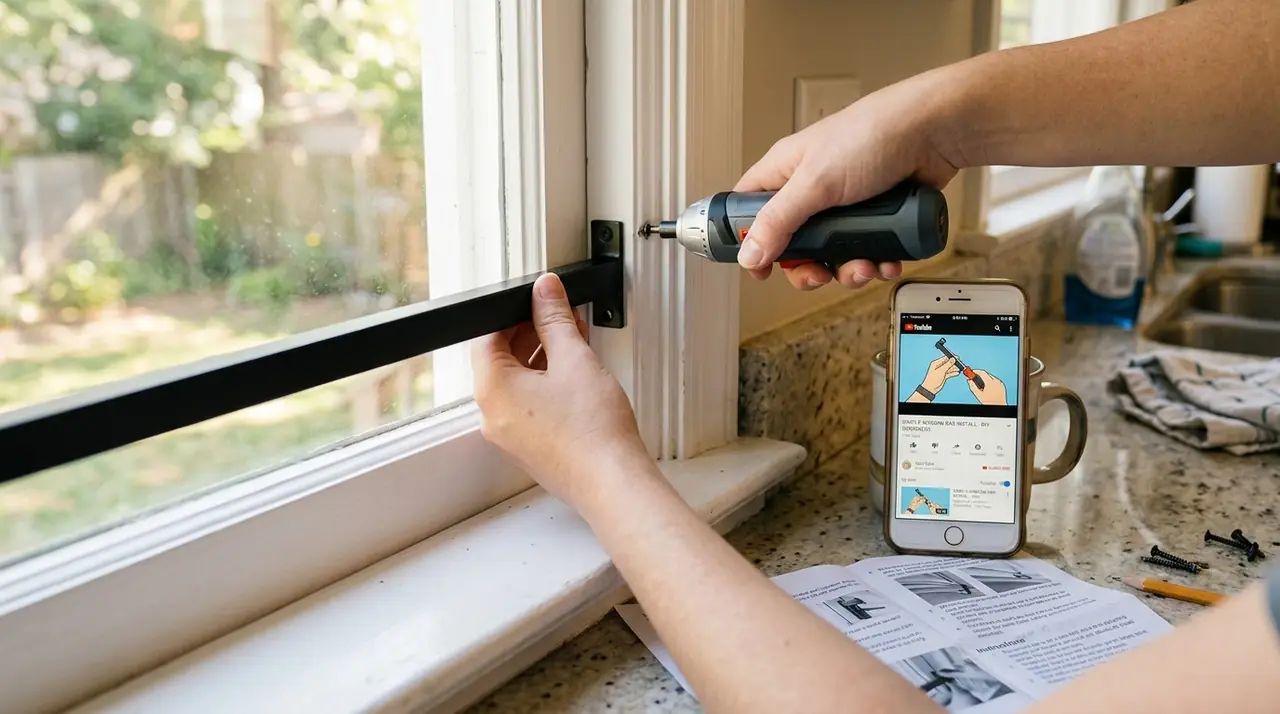 Diyer installing window security
