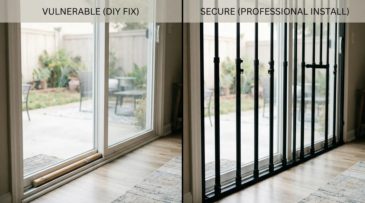 Dowel versus steel security bars