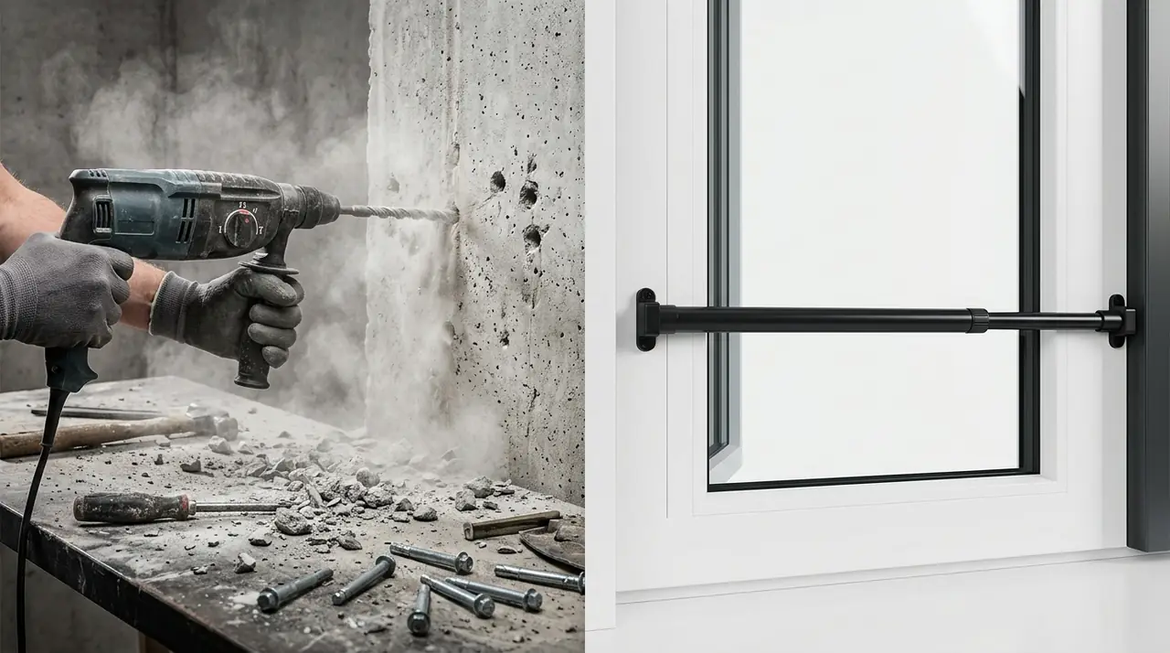 Drill free window bars installat