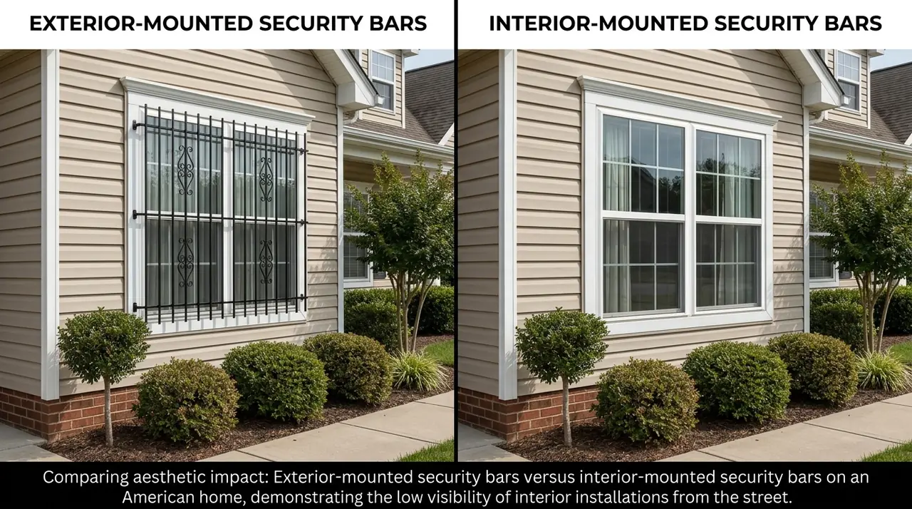 Exterior vs interior window bars
