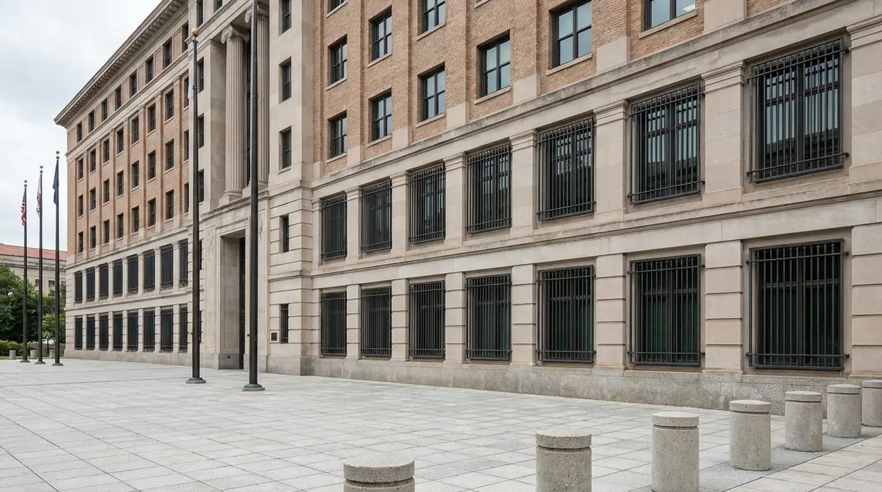 Government building window bars