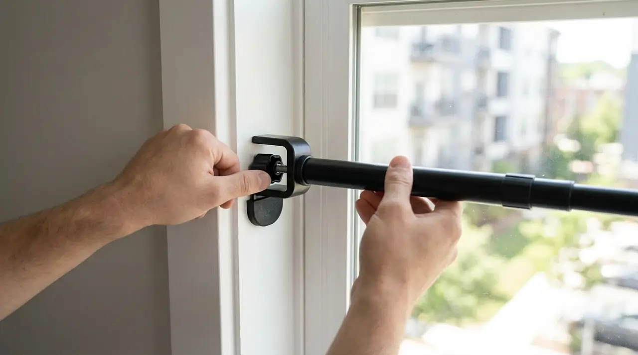 Hands installing tension fit sec