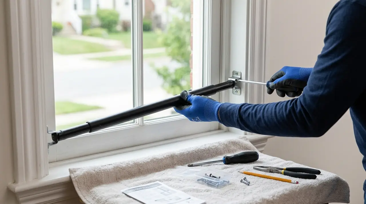 Hands removing security bars