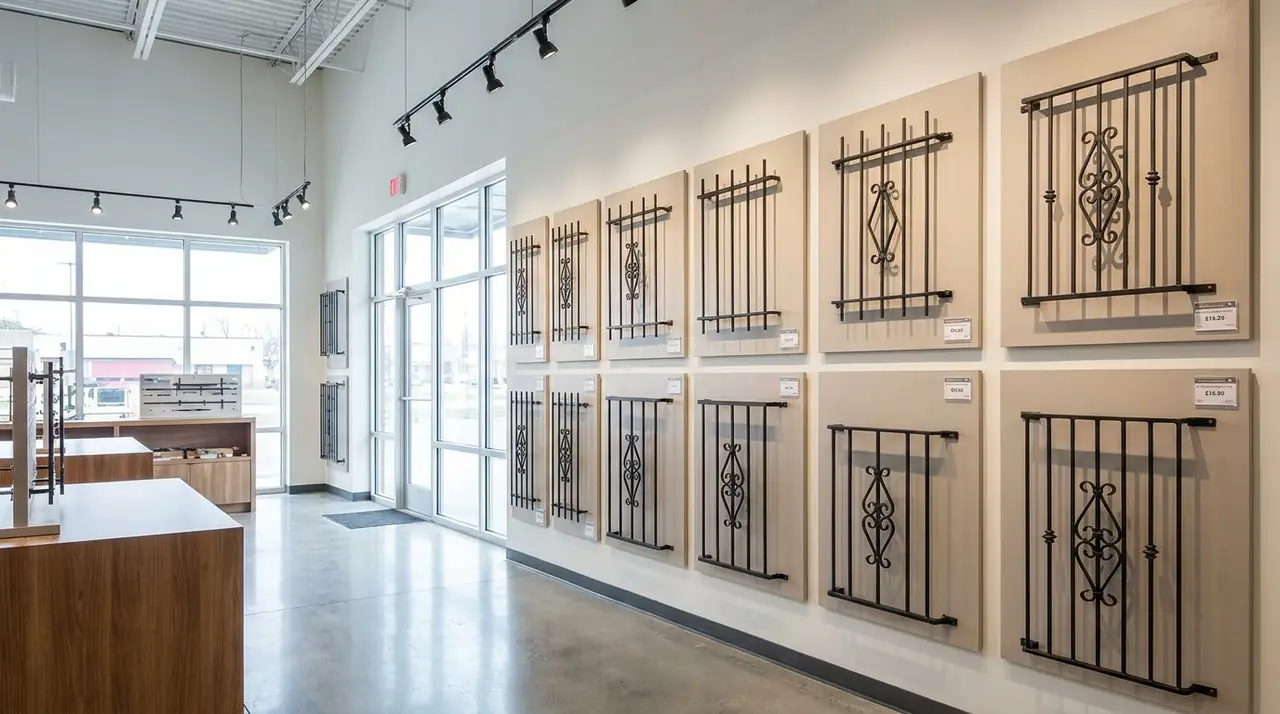 Hardware store window security bars