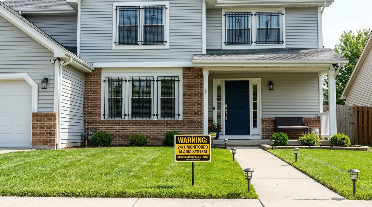 Home exterior showing visible de