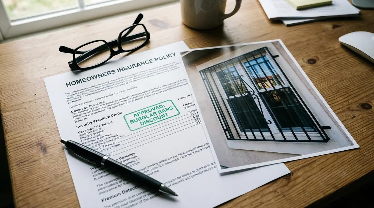 Home insurance policy with burgl
