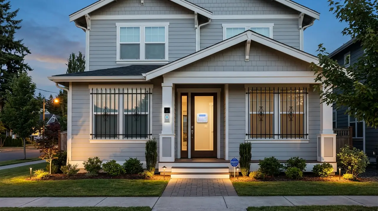 Home security integration window