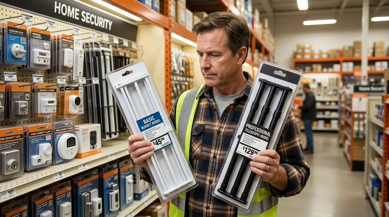 Homeowner comparing window secur