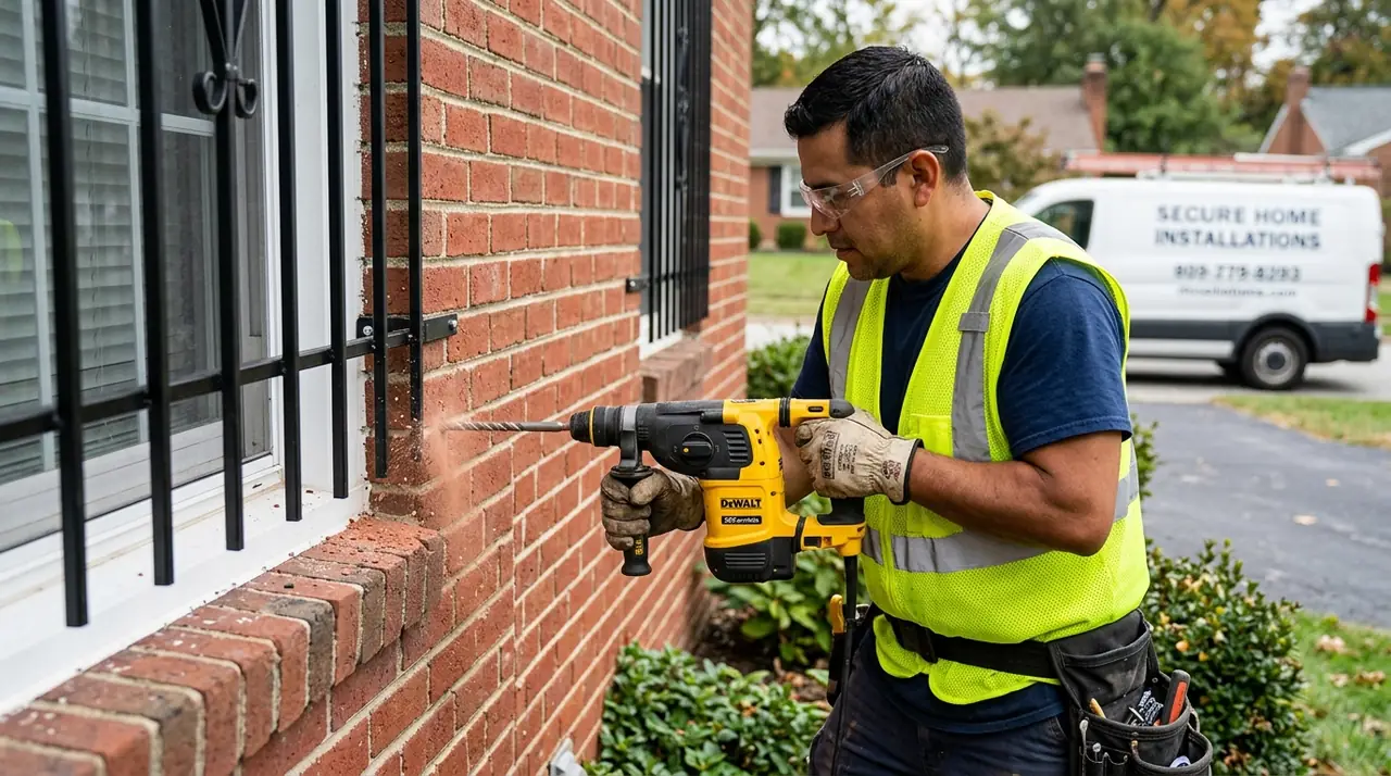 Installer drilling masonry ancho
