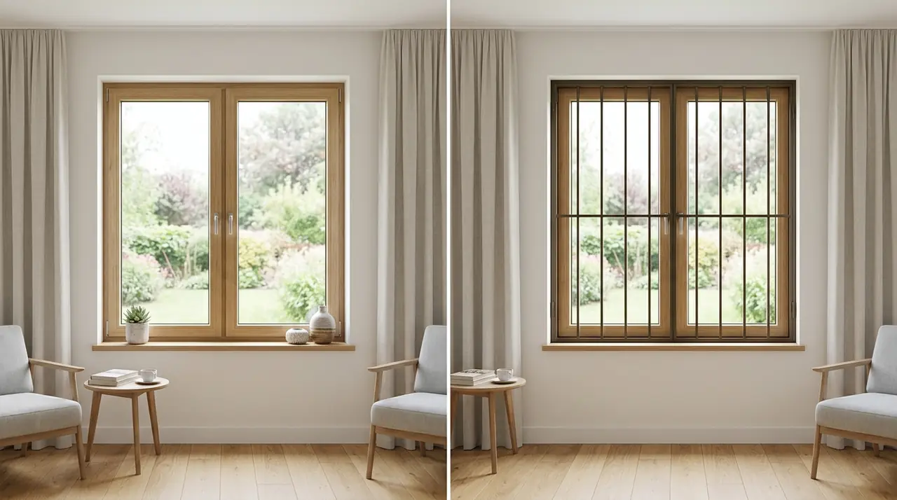 Interior window bars comparison