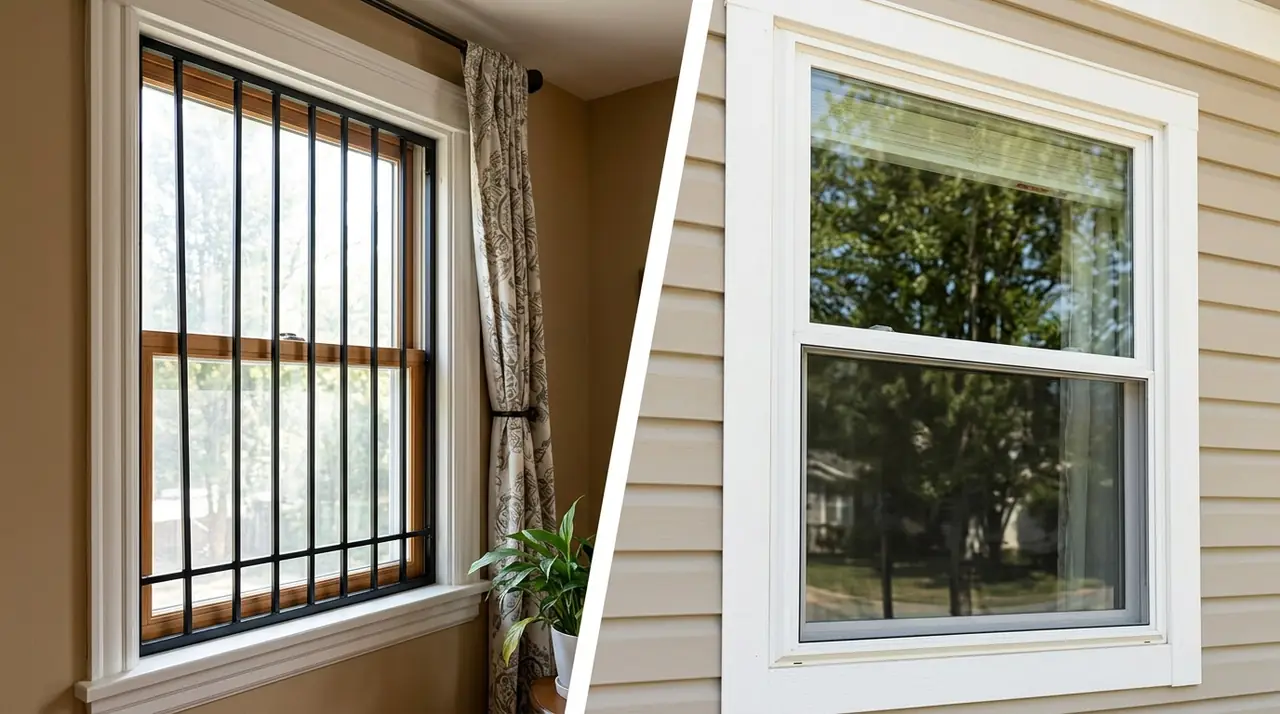 Interior window security bars co