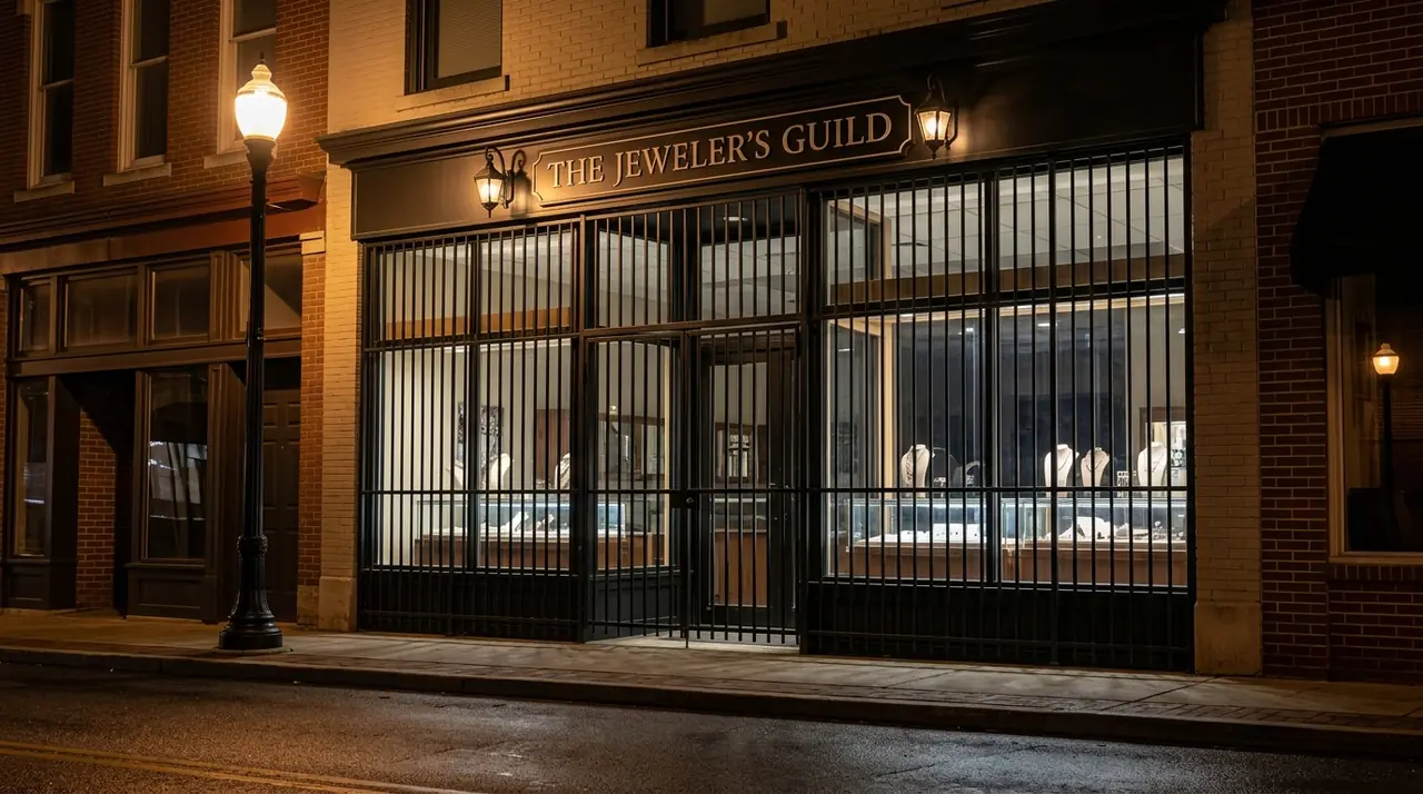 Jewelry store storefront securit