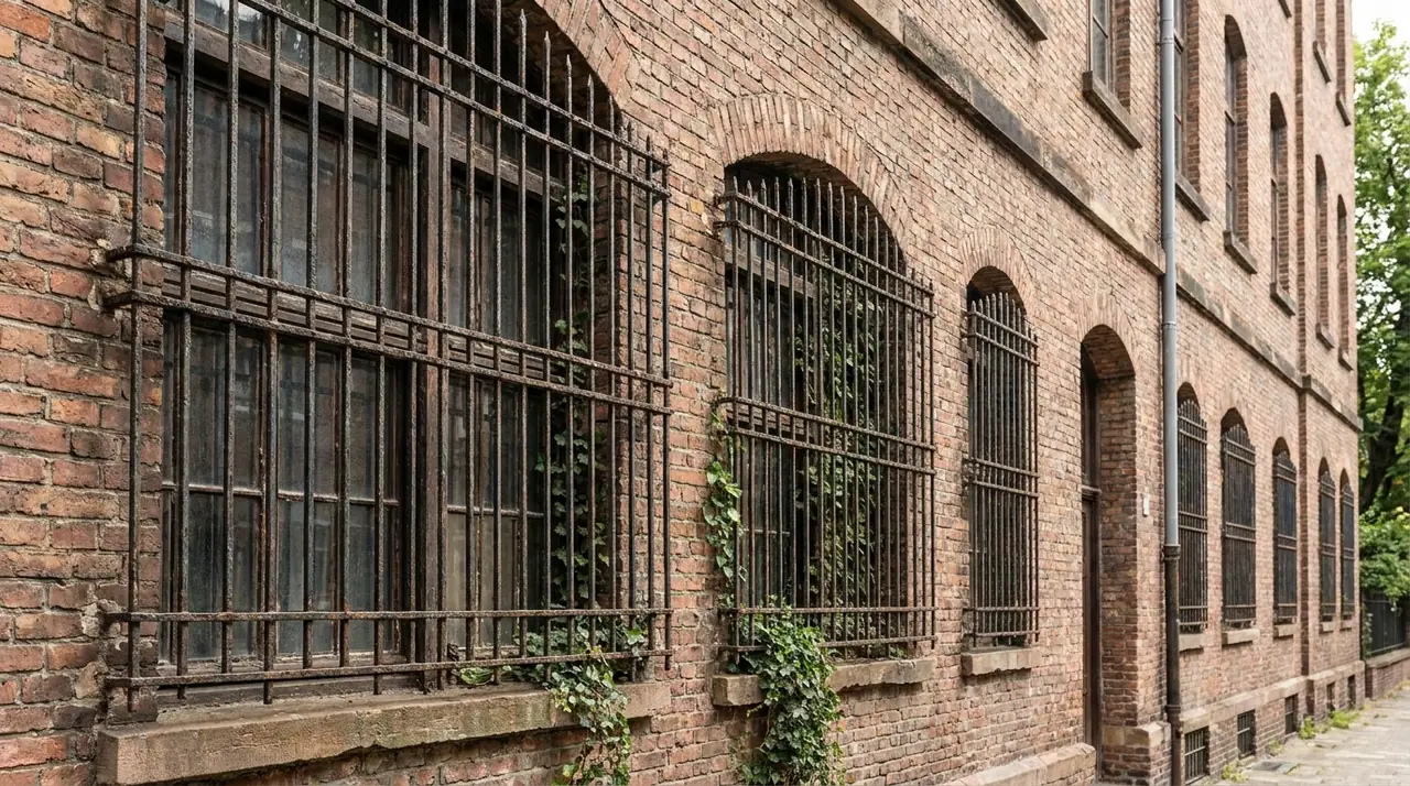 Older building window security bars