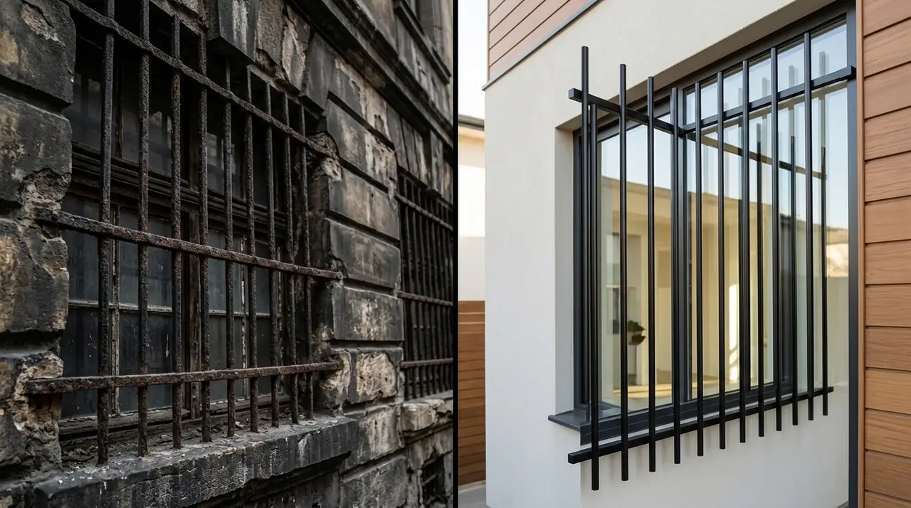 Prison bars versus security bars