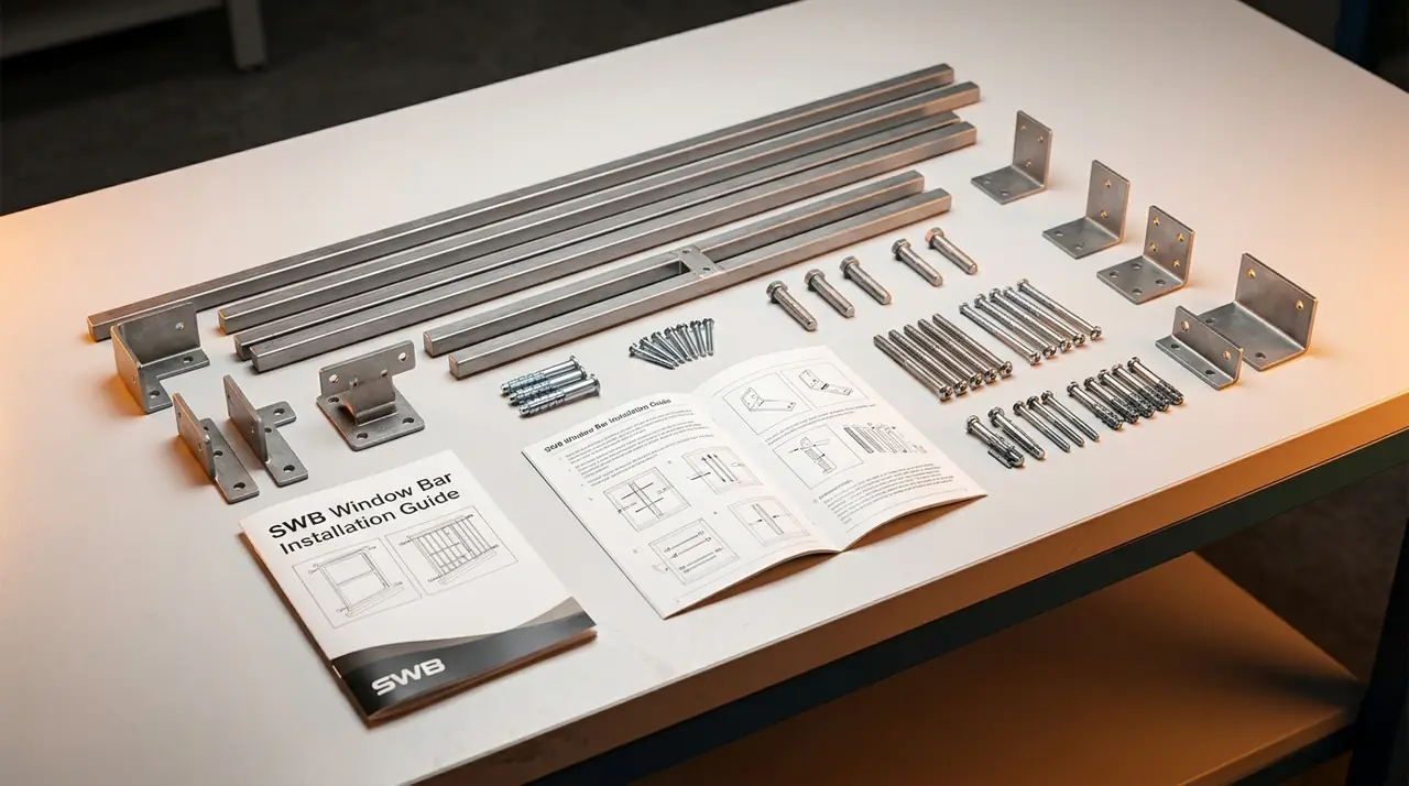 Swb window bar components flat lay