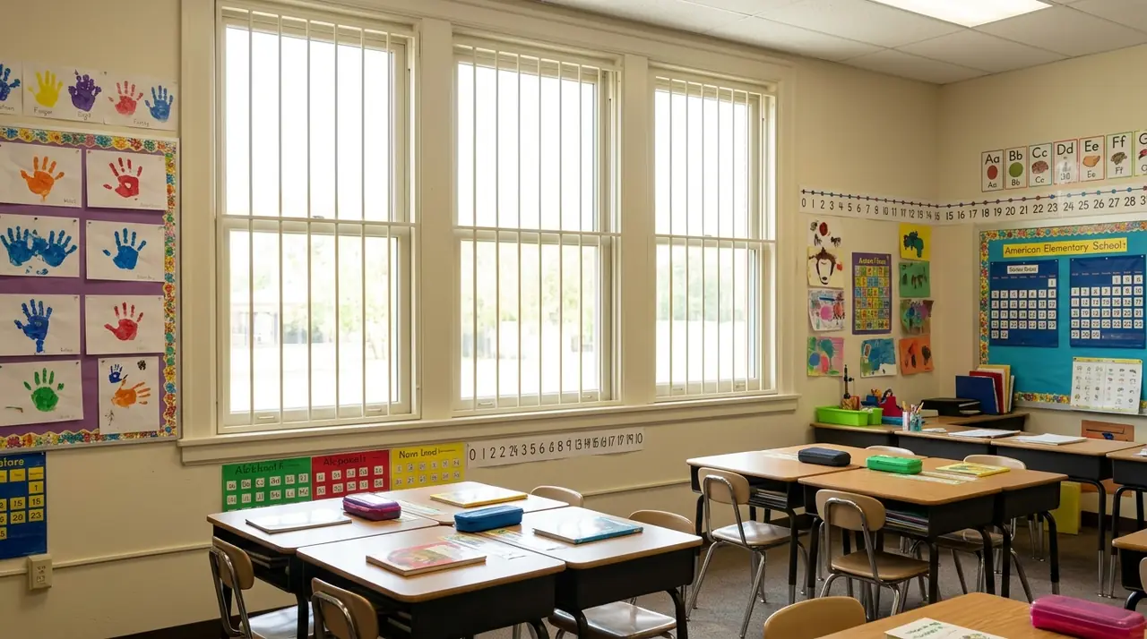 School classroom interior securi