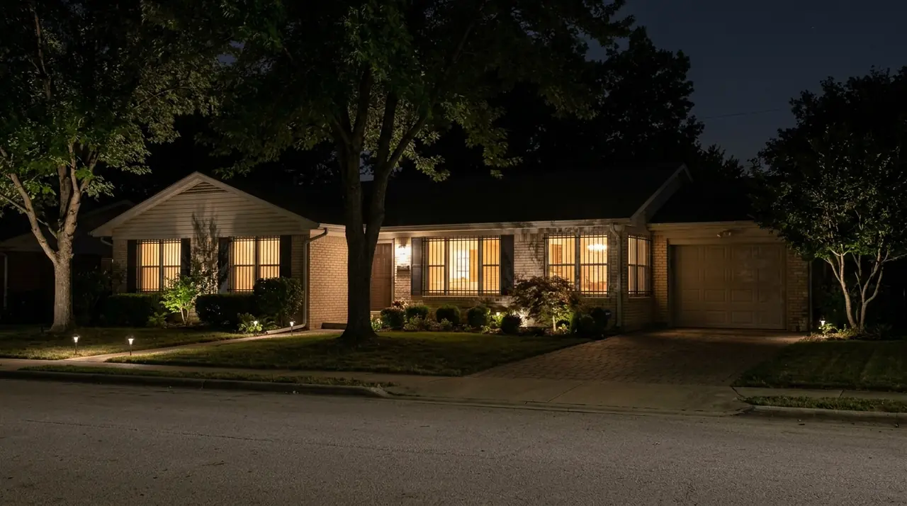 Secured home with security bars