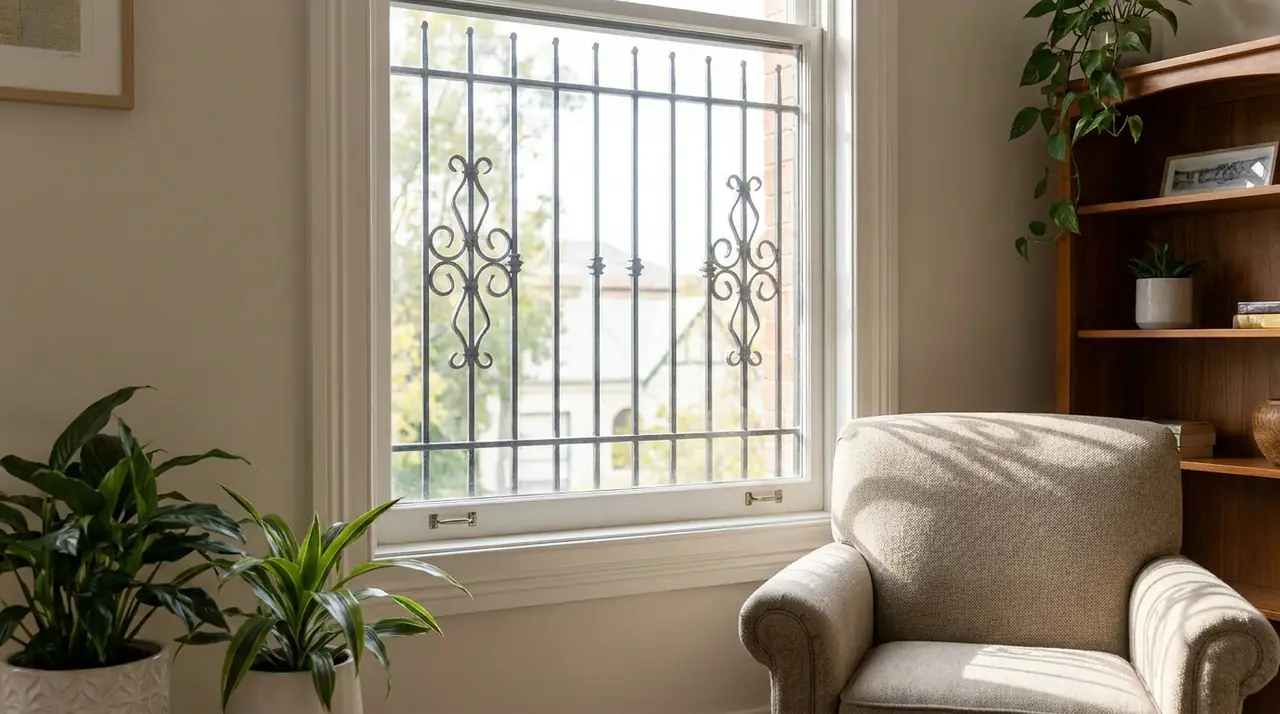 Security bars inside windows