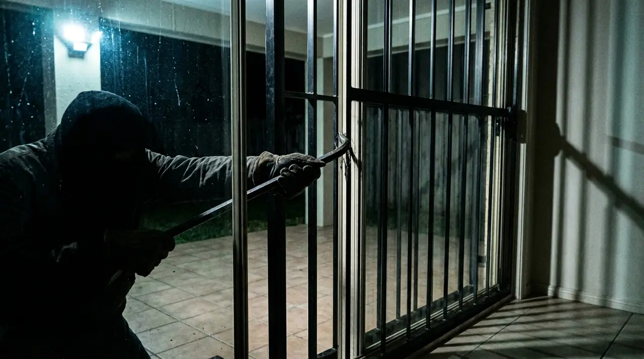 Security bars stopping forced entry