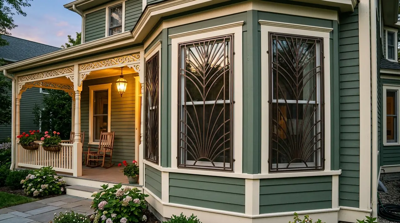 Security grill enhancing victori