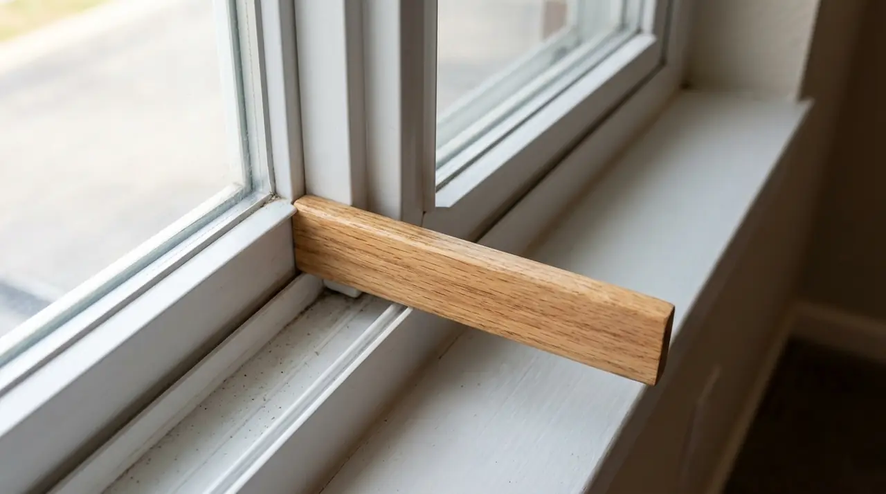 Security stick in window track