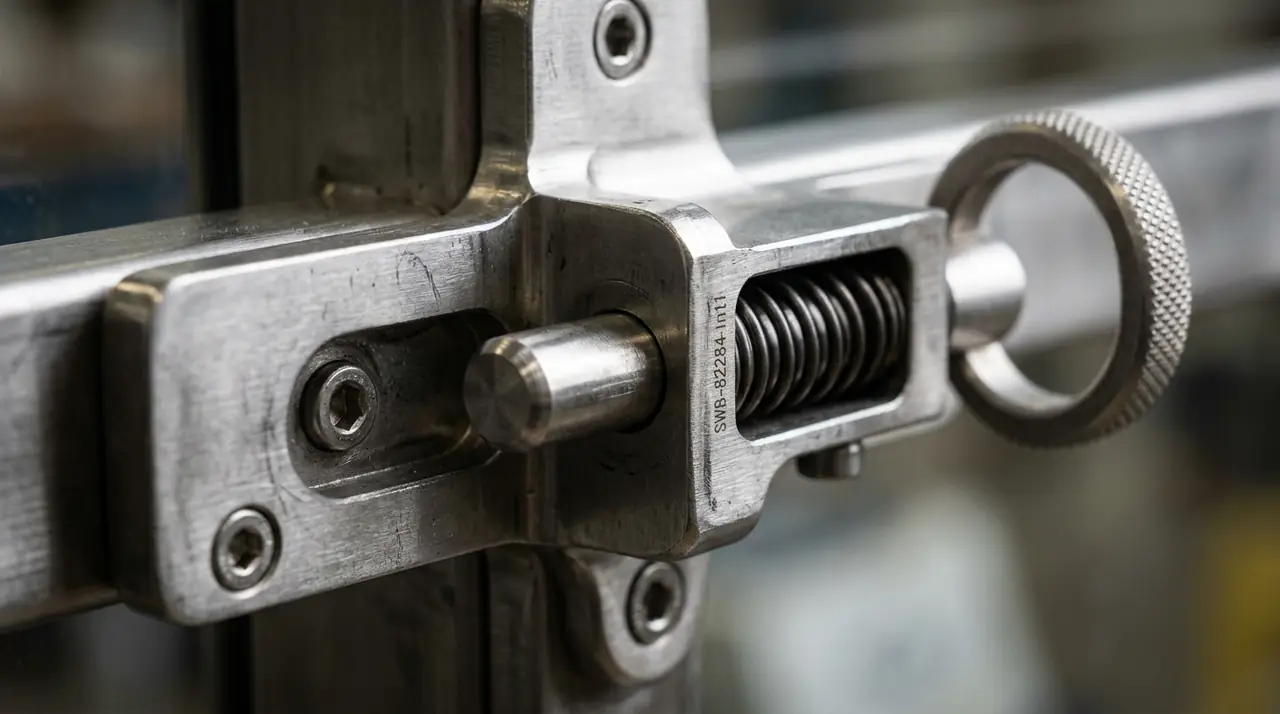 Spring loaded pin latch mechanism
