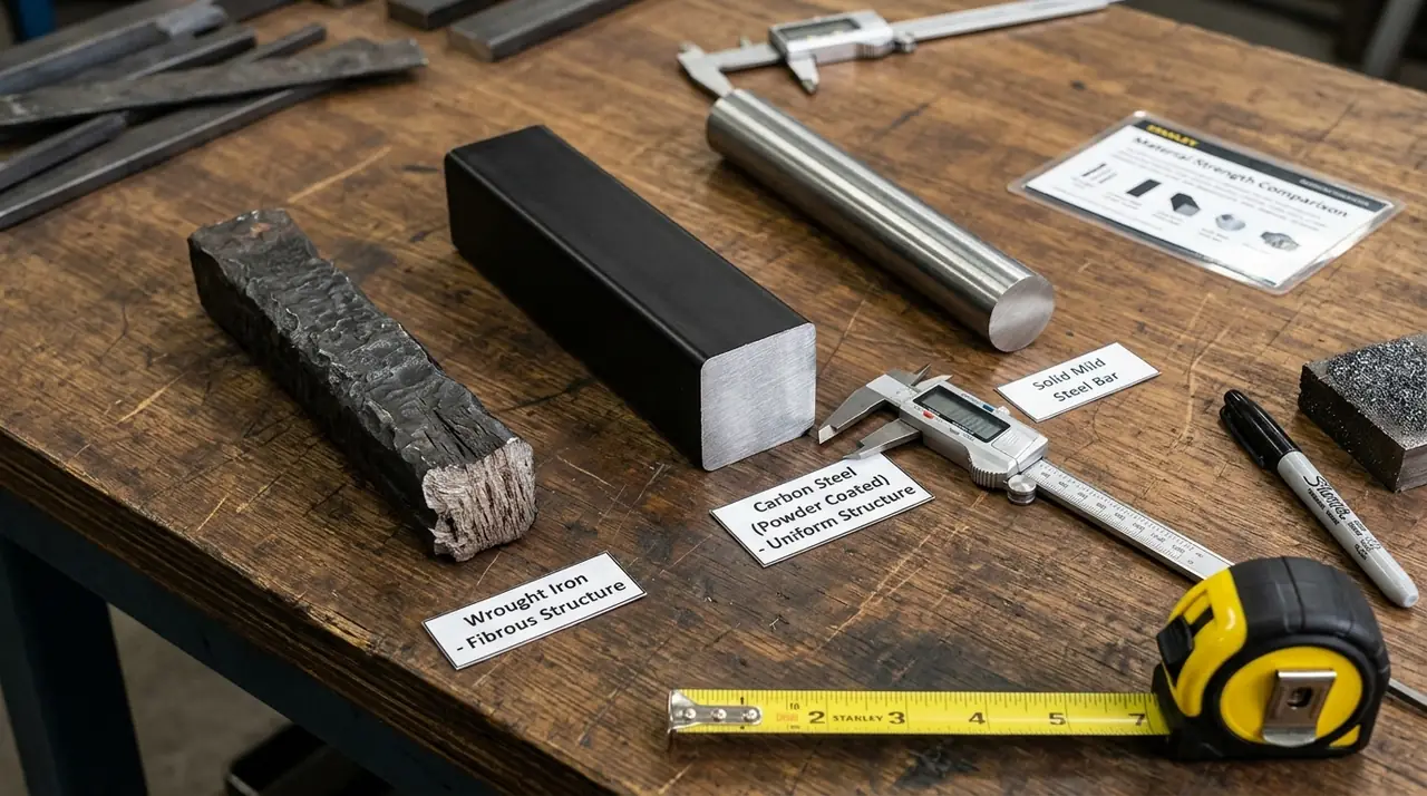 Steel and iron material samples