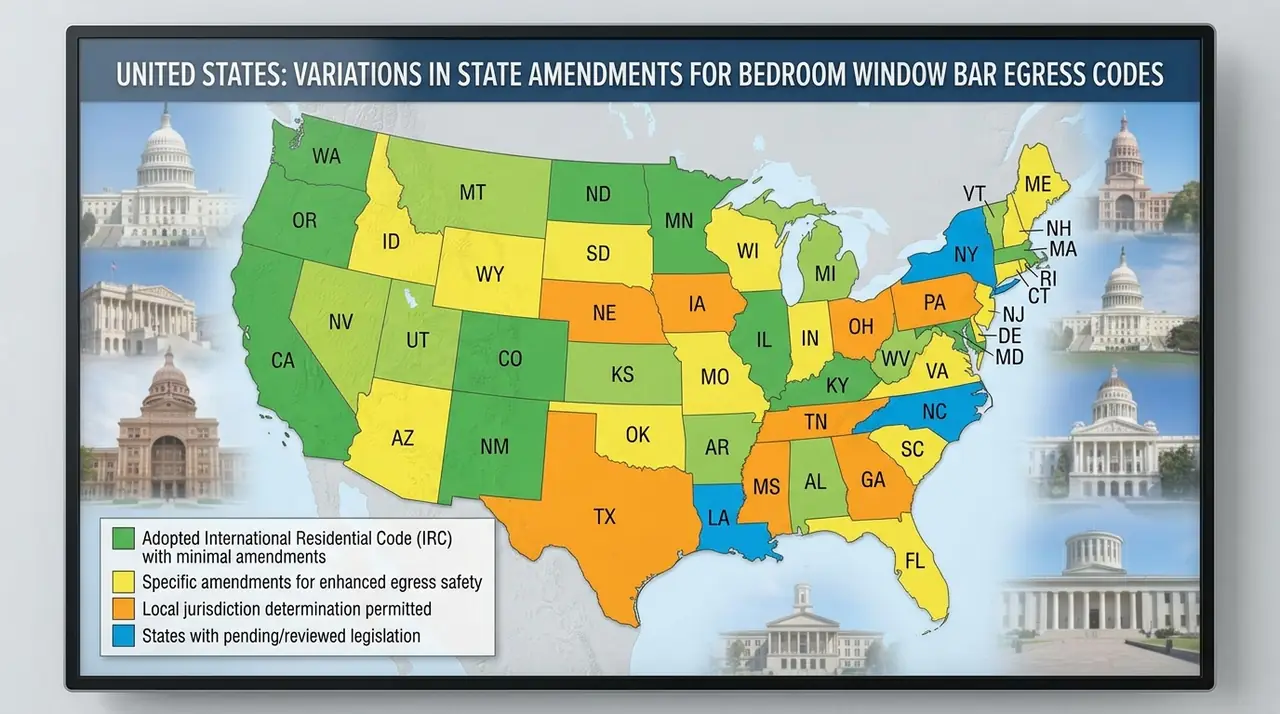 Us map window bar laws