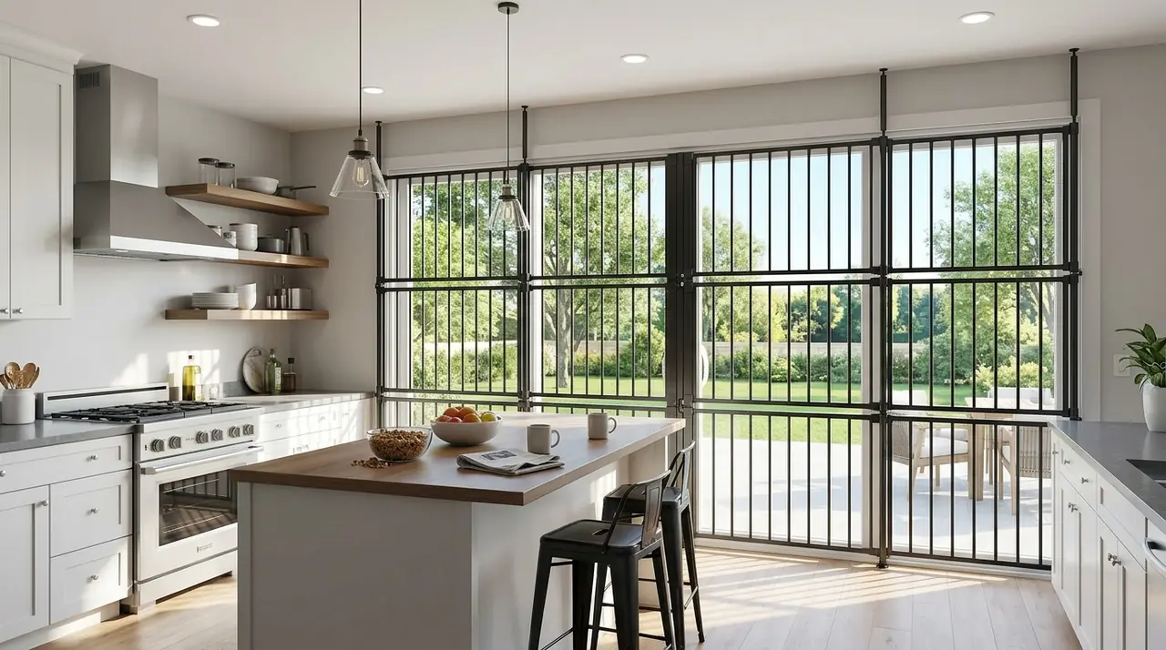 Wide sliding glass door security