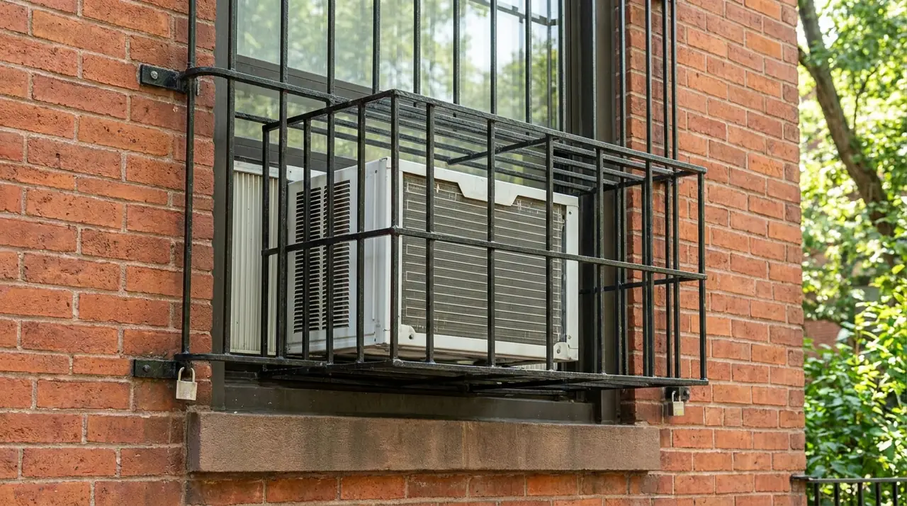 Window ac security bars installed