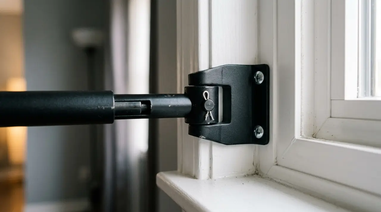Window security bar mounting detail