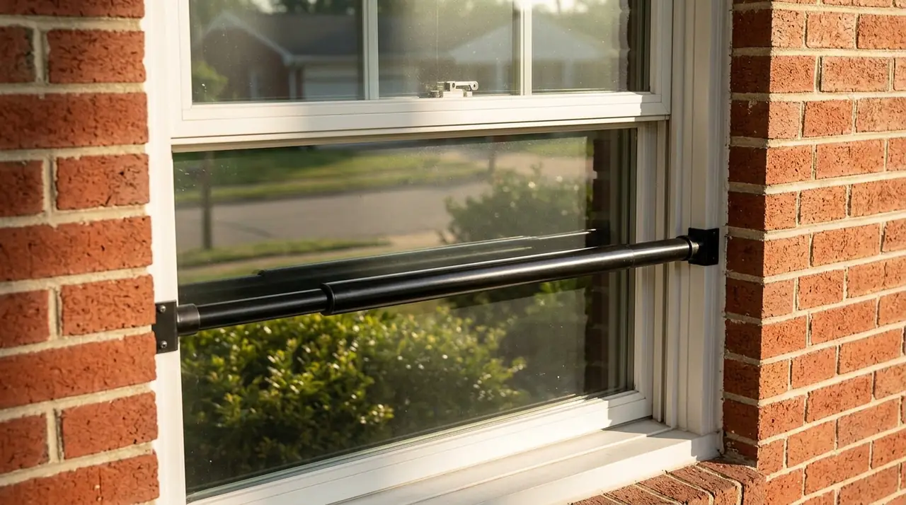 Window security bars locks film