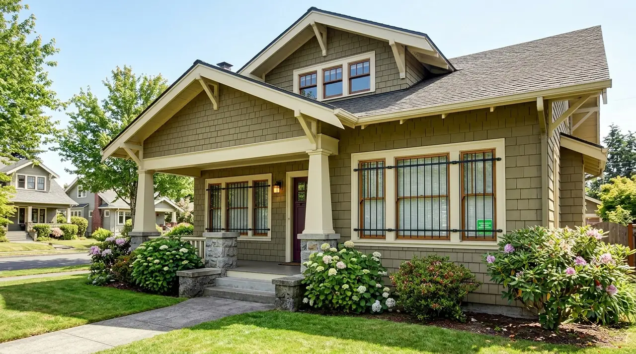 Window security bars on home