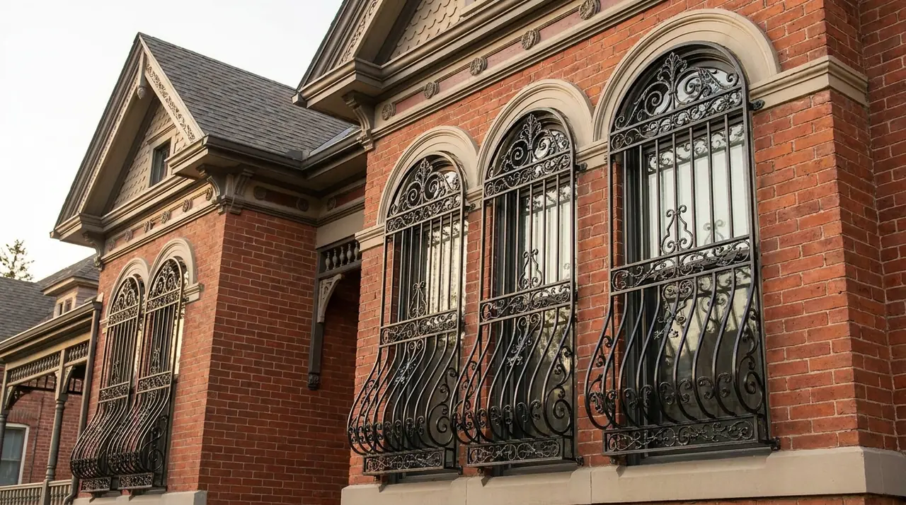 Wrought iron window guards victo